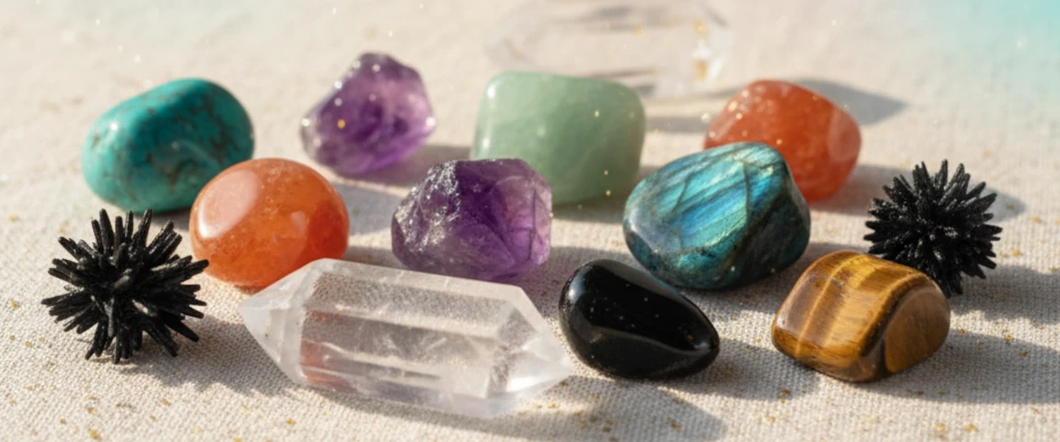 Top 10 kamieni energetycznych – naturalne kryształy: ametyst, amazonit, awenturyn, cytryn, karneol, kryształ górski i inne