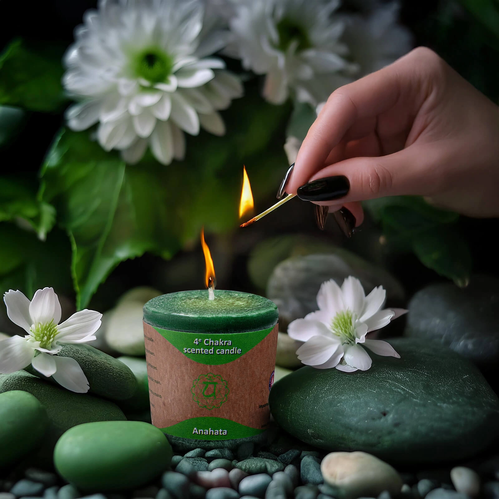 Green ritual candle