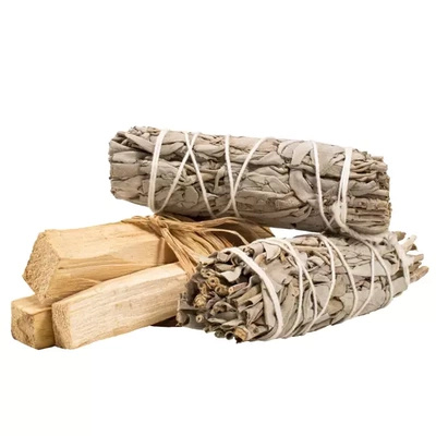 2x Weißer Salbei + Palo Santo – Reinigungsset