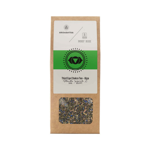 Set für das Stirnchakra (Ajna): Chakra-Tee + Kraftstein