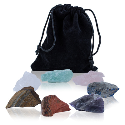 Set mit 7 Chakra-Steinen – im Beutel