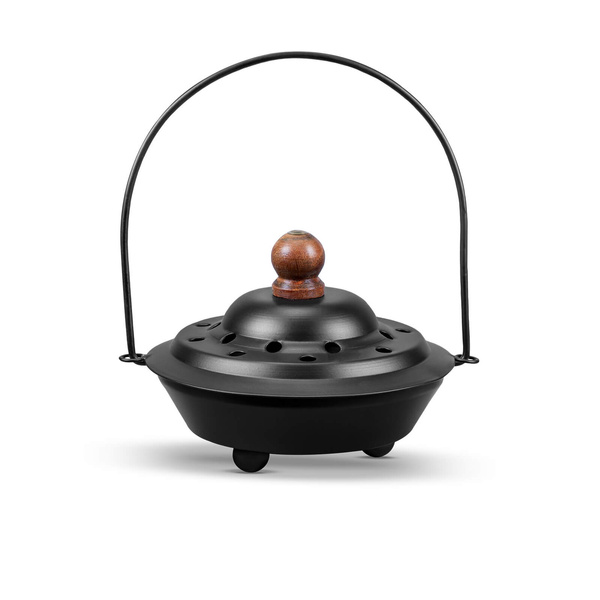 Set of palo santo shavings, incense burner and incense coals