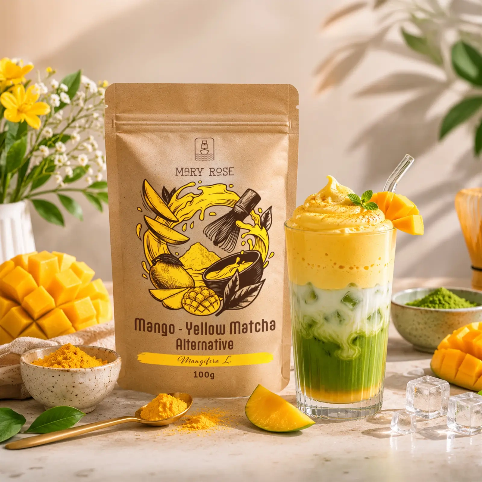 Mary Rose Yellow Matcha Mango