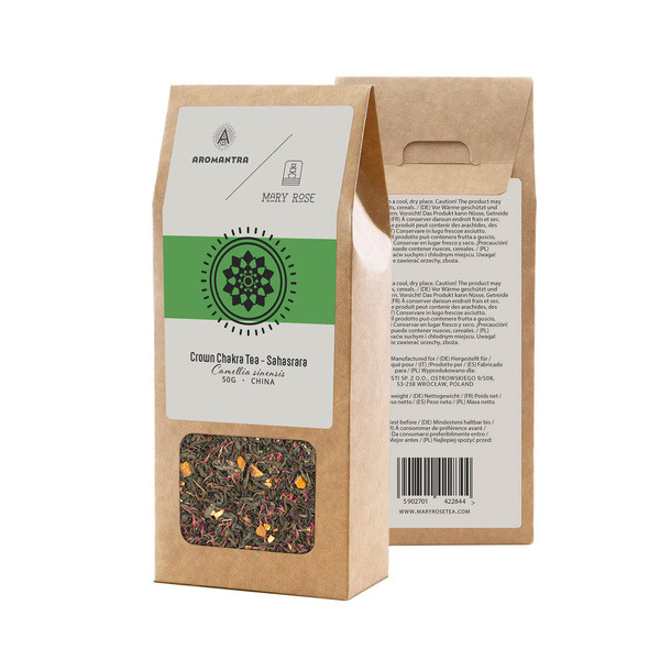 Aromantra x Mary Rose – Tee für das Sahasrara-Kronenchakra (grün) 50 g
