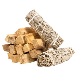 2 x Weiße Salbei-Rolle + Palo Santo 200 g Set