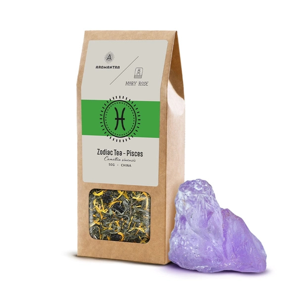 Set für das Sternzeichen Fische: Sternzeichen-Tee + Kraftstein