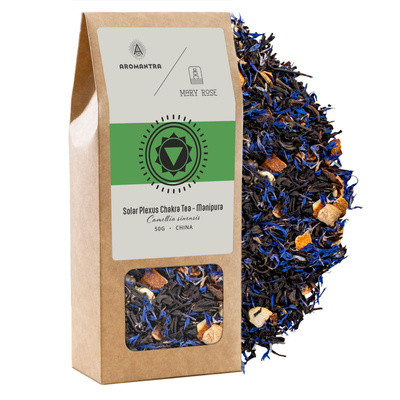 Aromantra x Mary Rose – Tee für das Solarplexus-Chakra Manipura (schwarz) 50 g