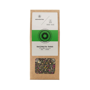 Set für das Herzchakra (Anahata): Chakra-Tee + Kraftstein