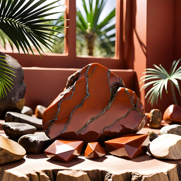 Zestaw do medytacji: biała szałwia kadzidło + jaspis czerwony