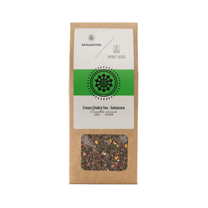 Set für das Kronenchakra (Sahasrara): Chakra-Tee + Kraftstein