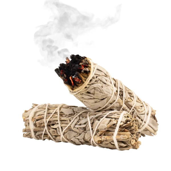 2 x Weiße Salbei-Rolle + Palo Santo 200 g Set