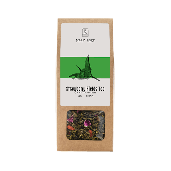 Mary Rose – Grüner Tee „Strawberry Fields“ – 50 g