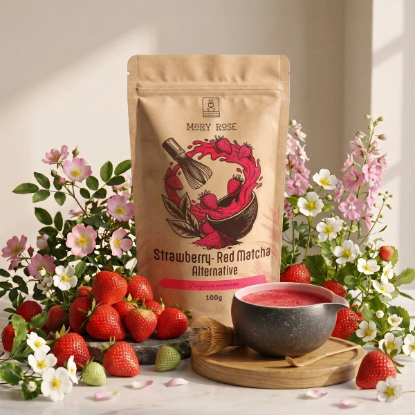 Mary Rose – Red Matcha Alternative – Erdbeere (Pulver) 100 g