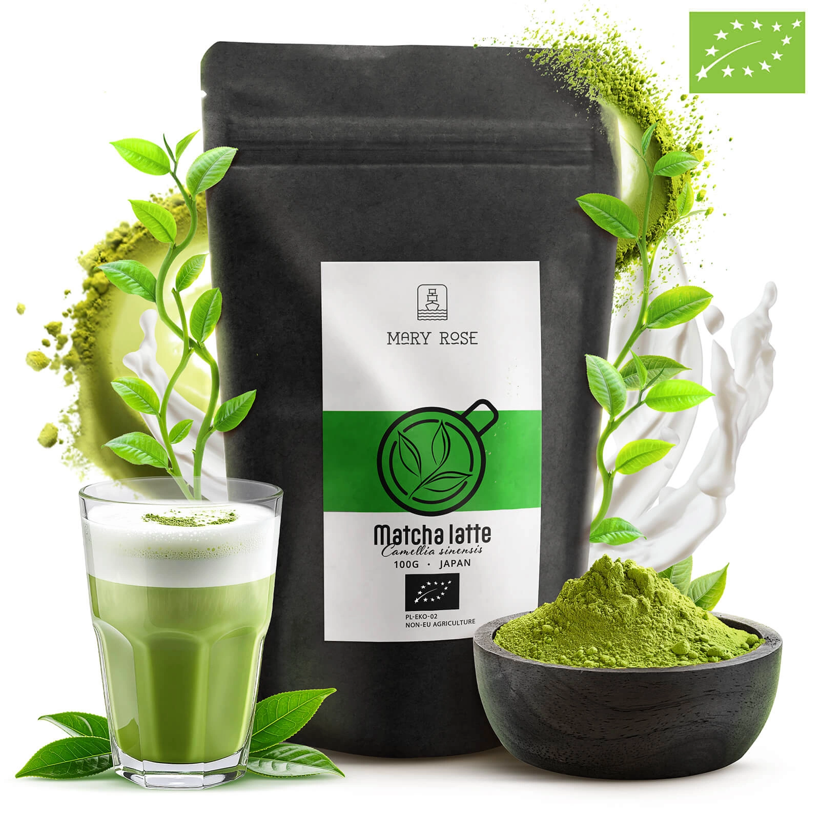 Ekologiczna Matcha Latte BIO Mary Rose