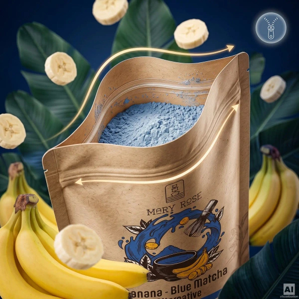 Mary Rose – Blue Matcha Alternative – Banane (Pulver) 100 g