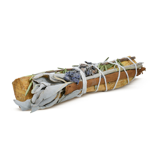 Weißer Salbei mit Palo Santo, Rosmarin, Zimt und Lavendel – Räucherstäbchen 20–30 g (Rolle)