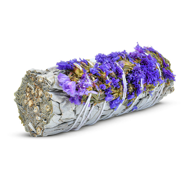 Weißer Salbei mit violetter Sinuata – Räucherwerk 20–30 g (Rolle)