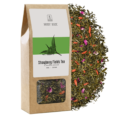 Mary Rose – Grüner Tee „Strawberry Fields“ – 50 g