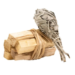 Palo Santo-Räucherstäbchen 50 g, Weißer Salbei, großes Set