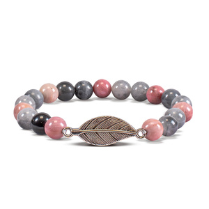 Armband „Mala“ mit Rhodonit und Rauchquarz