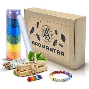 Geschenkset für Rituale und die Arbeit mit den Chakren: Räucherstäbchen + Kerze + Schmuck