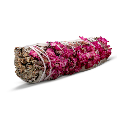 Weißer Salbei mit rosa Sinuata – Räucherwerk 20–30 g (Rolle)