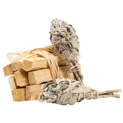 2 x Weißer Salbei (Bündel) + Palo Santo 100 g Set