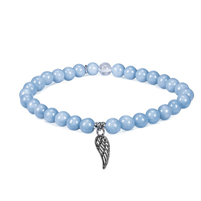 Armband mit Angelit – Engelsflügel