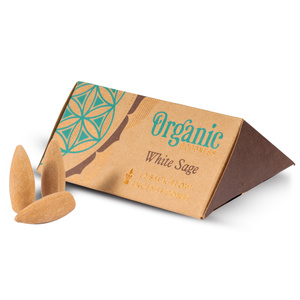 Organic Goodness Räucherkegel – Weißer Salbei (12 Stück).)