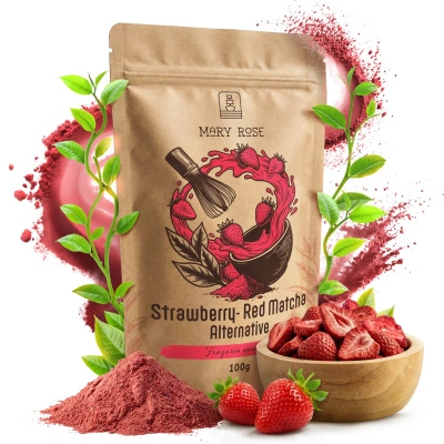 Mary Rose – Red Matcha Alternative – Erdbeere (Pulver) 100 g