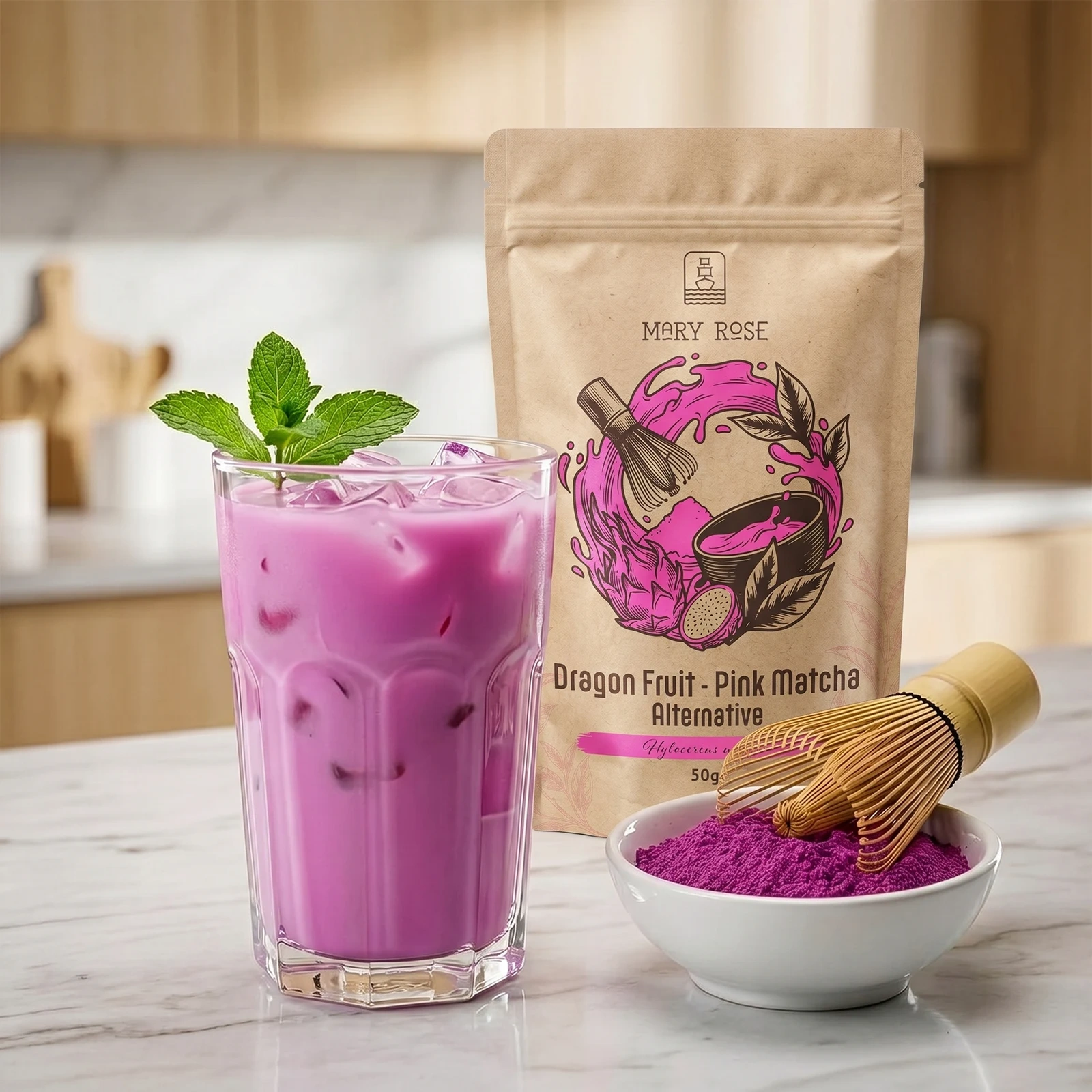 Mary Rose Pink Matcha