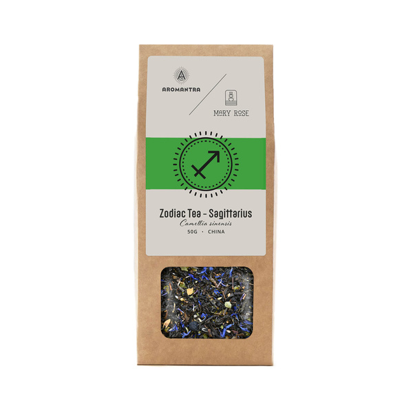 Set for Sagittarius: zodiac tea + magic gemstone