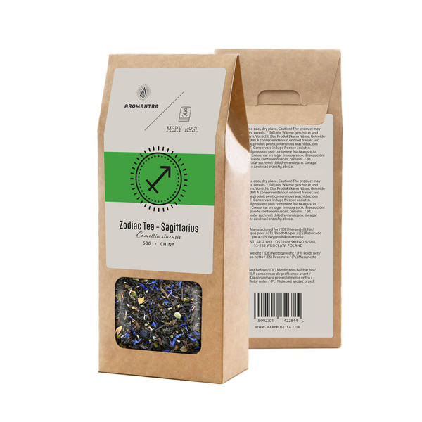 Set for Sagittarius: zodiac tea + magic gemstone