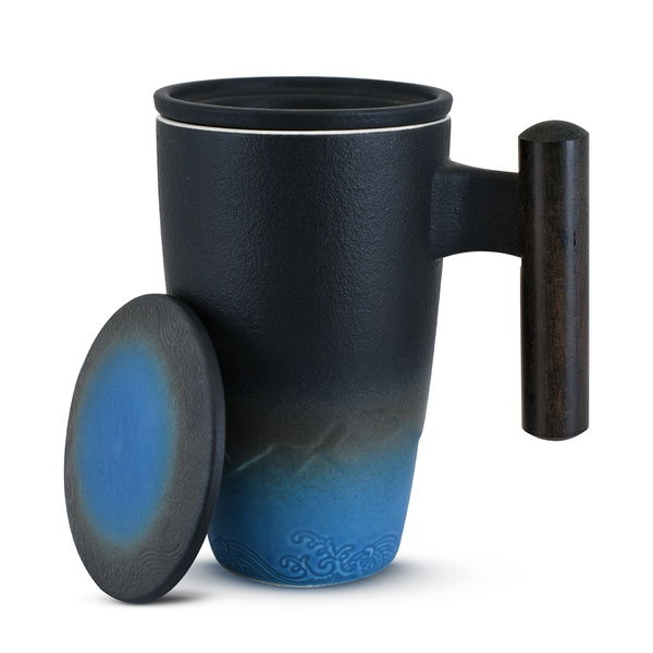 Ceramic Cup with Lid and Infuser Mystea 300ml