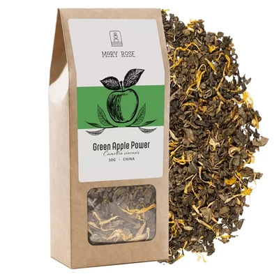 Mary Rose – Grüner Tee „Green Apple Power“ – 50 g