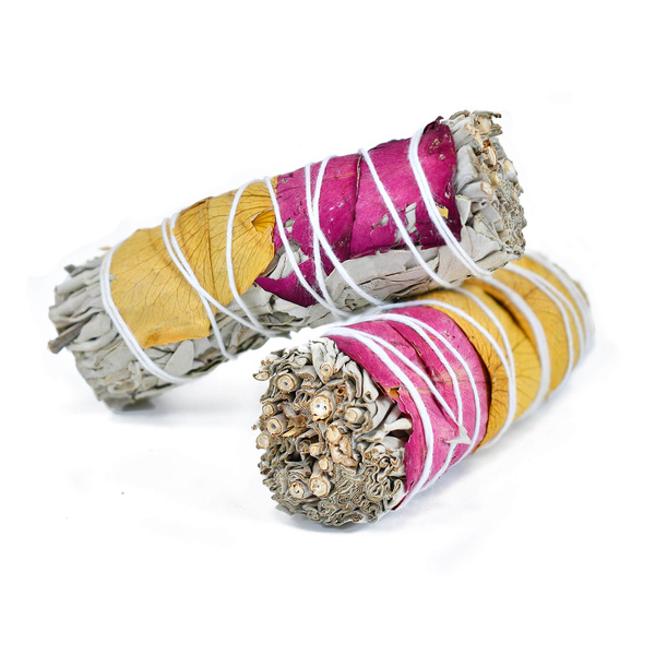 Weißer Salbei mit Rose – Räucherwerk 20–30 g (Rolle)