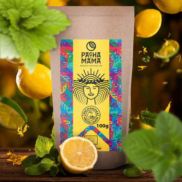 Guayusa Pachamama Menta Limón – organiczna z miętą i cytryną – 100g