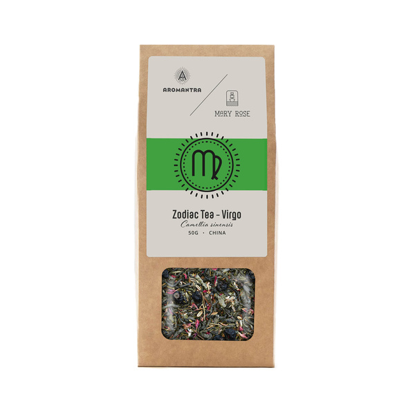 Set for Virgo: zodiac tea + magic gemstone
