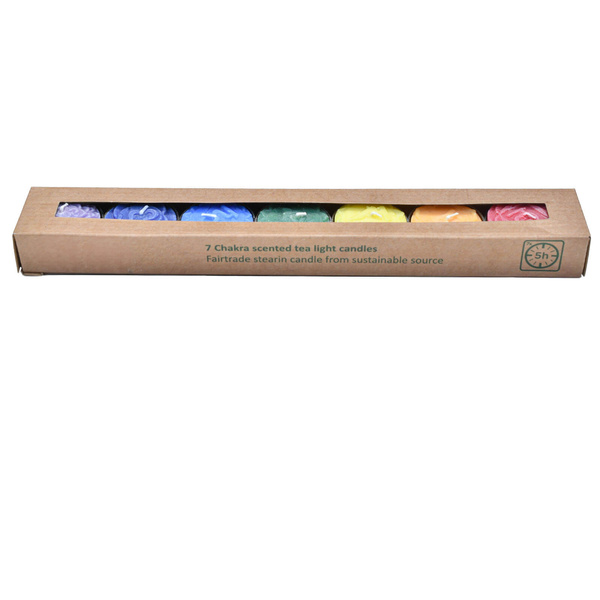 Scented tealight candles – Seven Chakras (with engraving)